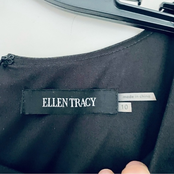 Ellen Tracy Black Dress Size 10 - Picture 2 of 11